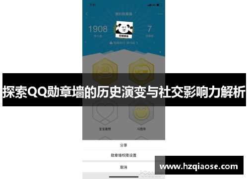 探索QQ勋章墙的历史演变与社交影响力解析